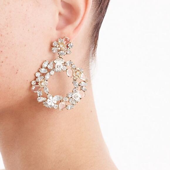 J. Crew | Colorful Floral Hoop Earrings - Picture 2 of 8